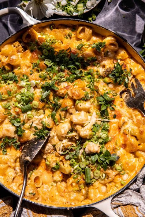 One Pot Buffalo Chicken "Helper": Think spicy buffalo chicken meets cozy weeknight casserole, all made in one pot in under an hour - so good! One Pot Buffalo Chicken Helper Half Baked Harvest, One Pot Buffalo Chicken Helper, Half Baked Harvest Buffalo Chicken Helper, Buffalo Chicken Helper, One Pot Buffalo Chicken Pasta, Half Baked Harvest One Pot, Chicken Helper Homemade, Buffalo Chicken Dinner Ideas, Buffalo Chicken Dinner