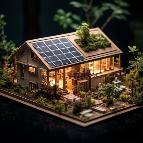 Eco House Bloxburg, Eco Friendly House Plans, Futuristic Home Design, Garden Diorama, Sustainable House Design, Eco House Design, Ecological House, Futuristic Home, House Floor Design