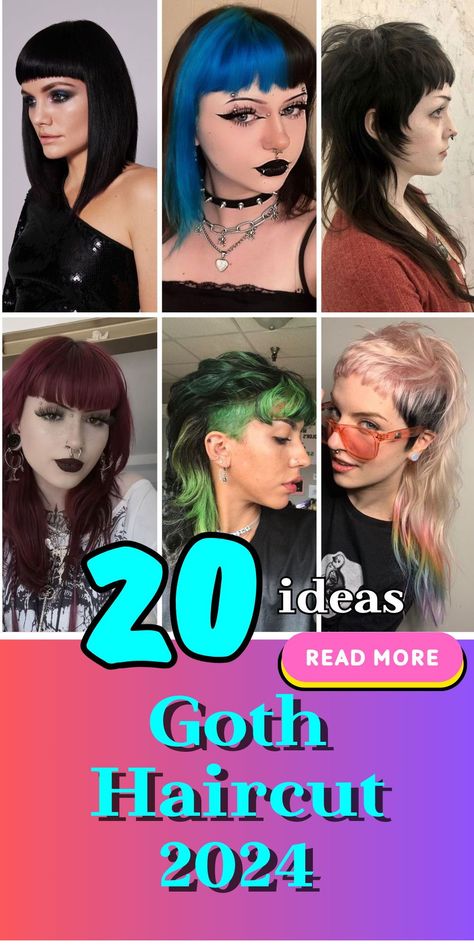 Dive into 2024's goth haircut trends with our expert roundup. Discover styles that blend the mysterious allure of gothic fashion with modern cuts, from the audacious short undercuts to the bewitching long waves, tailored for your unique expression Modern Punk Hairstyles Women, Edgy Haircuts For Straight Hair, Lydia Deetz Bangs, Corporate Goth Hairstyles, Goth Haircuts For Round Faces, Unique Hairstyles For Medium Hair, Medium Length Punk Hairstyles, Soft Goth Hair, Long Queer Haircuts