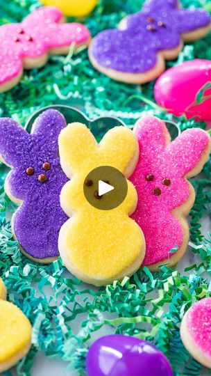 Peep Cookies, Peep Cookies Decorated, Peep Sugar Cookies, Peeps Bunny Sugar Cookies, Easter Bunny Button Cookies, Easter Dessert Table, Marshmallow Peeps, Easter Sweets, Easter Sugar Cookies