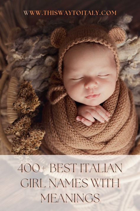 Are you looking for the best Italian names for girls? Whether you’re after traditional Italian names or something unique and exotic to give your baby girl, we’ve come up with a list to cover it all. #babynames #nameideas #nameswithmeanings Italian Names For Girls, Italian Girl Names, Italian Names, Exotic Names, Italian Baby Names, Girl Names With Meaning, Italian Girl, Names For Girls, Unique Girl Names