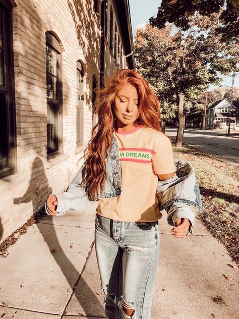 Fashion Red Hair, School Outfits Aesthetic, Red Hair Outfits, Redhead Fashion, Jumper Outfit, Aesthetic Red, Madelaine Petsch, Preppy Girl, Fire Fits