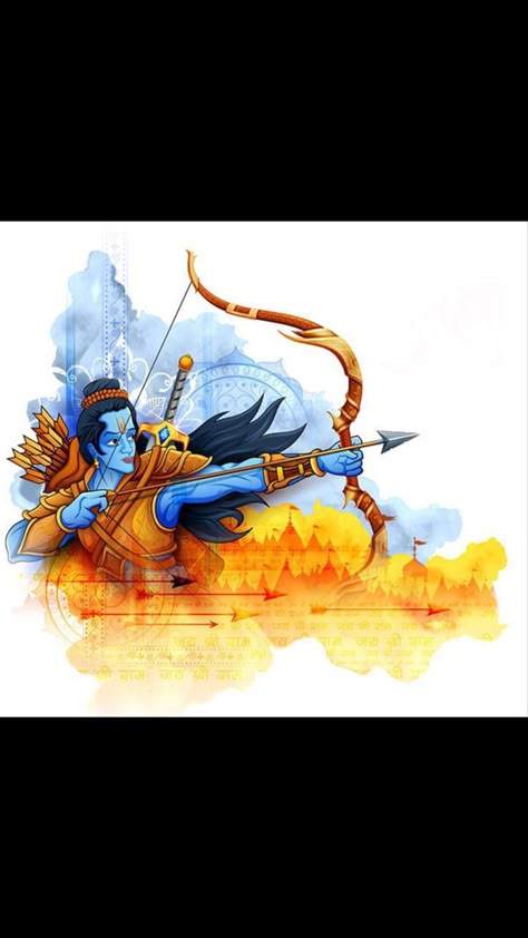 Shree Ram Illustration Art, Ayodhya Painting, Ram Ji Tattoo, Ram Watercolor, King Sketch, Ram Painting, Ram Ayodhya, Ram Pic, Ramayana Story