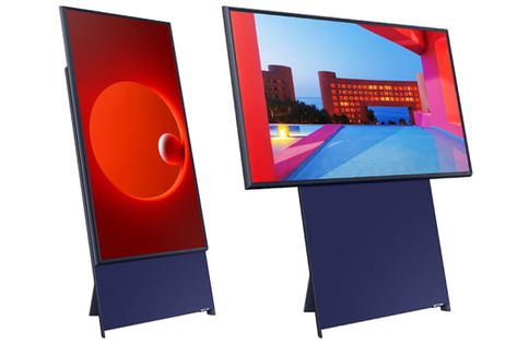 I want this insufferable Samsung TV for millennials Vertical Tv, Millennials Generation, Tv Display, Tv Design, Las Vegas Shows, Landscape Mode, Samsung Tvs, Image Caption, Artwork Display