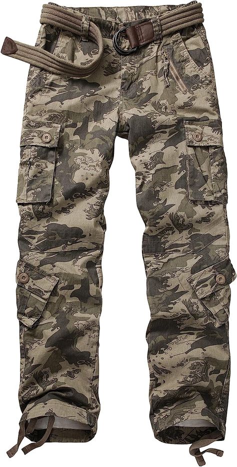 AKARMY Women's Hiking Cargo Pants Parachute Pants for Women Outdoor Casual Trip Camo Pants with Pockets Womens Cargo Pants, Camo Pants Outfit, Cargo Pants With Pockets, Womens Cargo, Ripstop Pants, Hiking Pants Women, Carpenter Work, Pants Outfit Men, Work Pants Women