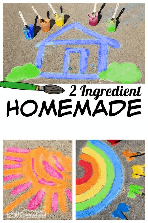 Chalk Paint For Kids, Sidewalk Chalk Paint Recipe, Homemade Sidewalk Chalk, Chalk Activities, Paint For Kids, Diy Chalk Paint Recipe, Sidewalk Chalk Paint, Rock Science, Sidewalk Paint