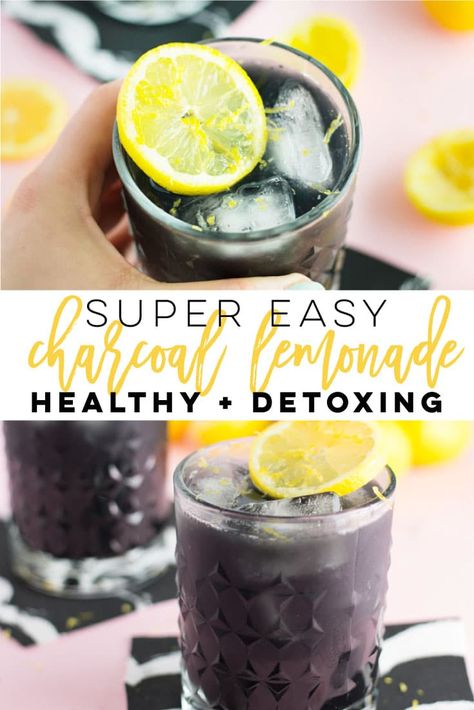 Activated Charcoal Recipes, Charcoal Lemonade, Detox Lemonade, Unprocessed Recipes, Detox Breakfast, Lemonade Drink, Vegan Coffee, Vegan Summer Recipes, Coffee Beverages