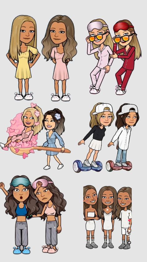 Cute Bitmoji Outfits Summer, Snapchat People, Pretty Bitmoji Ideas, Big Emoji, Bitmoji Outfits Baddie, Snapchat Best Friends, Cute Snapchat Bitmoji Ideas, Happy Birthday Harry Potter, Snapchat Avatar