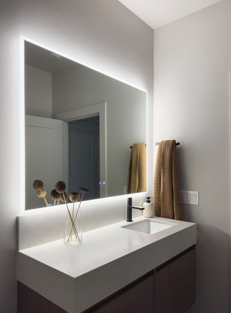 Mirror with led lights