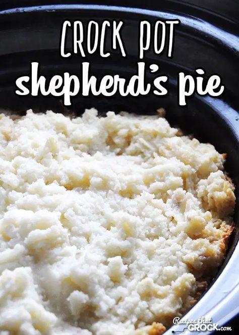 This Crock Pot Shepherd's Pie is delicious and comfort food at its best! Shepherds Pie Recipe Crockpot, Spiked Fruit, Turkey Shepards Pie, Crockpot Favorites, Hamburger Meals, Dinner Planning, Shepards Pie, Crock Pot Recipe, Crockpot Turkey