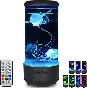 Cosney Jellyfish Lava Lamp with Bluetooth & White Noise Sound, 33 LED 7-Color Changing Light & 5 Levels Brightness Aquarium Mood Lamps for Relaxing, Decorating, Lava Lamps for Kids and Adults (Black) Jellyfish Lava Lamp, Lava Lamp For Kids, Jellyfish Aquarium, Jellyfish Light, Jellyfish Lamp, White Noise Sound, Mood Lamps, Aquarium Lighting, Color Changing Lights