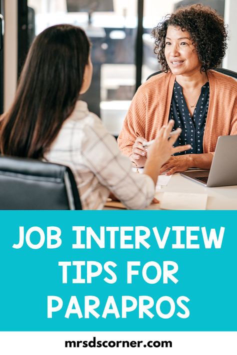 Do you have the opportunity to interview a potential paraprofessional for your special education classroom? Are you looking for a job as a paraprofessional? On this blog post you find tips for special education teachers and paraprofessionals as you prepare for interviewing for a paraprofessional position. These include potential interview questions, things to bring to the interview, and interview tips to increase the likelihood of being hired. Grab all these interview tips here. Interview Outfits Women, Special Ed Teacher, Special Education Elementary, Interview Process, First Year Teachers, Job Interview Tips, Teaching Inspiration, Interview Preparation, School Administration