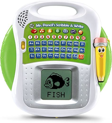 LeapFrog Mr. Pencil's Scribble and Write, Green Leap Frog Toys, Toddler Presents, Toddler Gift, Bubble Guppies, Leap Frog, Pencil Writing, Cool Writing, Learning To Write, Learning Games