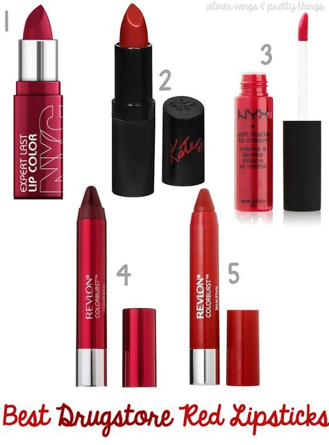 Best Drugstore Red Lipstick, Eyeliner Wings, Lipstick Quotes, Red Lipstick Quotes, Drugstore Lipstick, Best Red Lipstick, Lipstick For Fair Skin, Eyeliner For Beginners, Beauty Corner