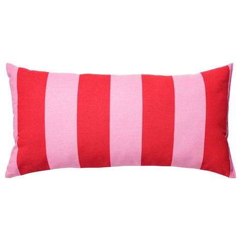 Ikea Pillows, Pink Cushions, Red Cushions, Ikea Family, Glass Cabinet Doors, Red Pillows, Rose Rouge, Cushion Pattern, Back Pillow