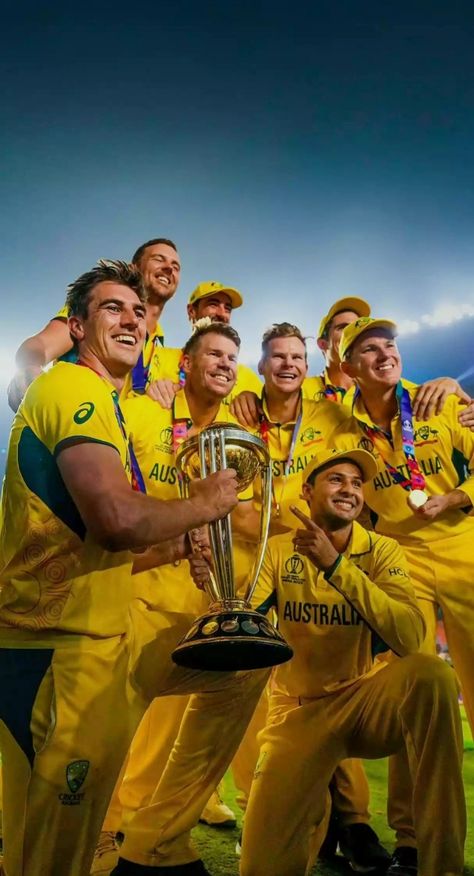 Australian cricket team world cup winner Steve Smith, David warner, Aaron finch, Mitchell stark