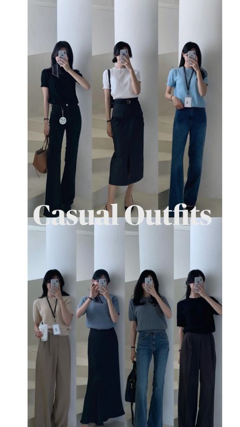 Outfits style Cold Work Outfit, Simple Korean Outfits, Casual Outfit For Work, Outfit Ideas Work, Outfit Ideas Korean, Outfit For Work, Casual Work Outfits Women, Simple Style Outfits, Cute Modest Outfits