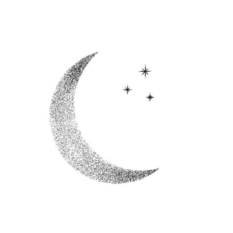 Dotted Moon Tattoo, Dot Moon Tattoo, Dotwork Moon Tattoo, Shaded Moon Tattoo, Moon Dotwork, Tatu Ideas, Moon Tattoo Wrist, Half Moon Tattoo, Luna Tattoo