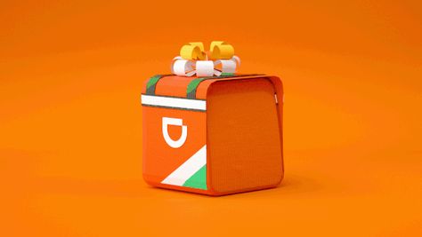 3D Animation for DiDi Food to celebrate one year in Monterrey, México. New Year Animation, Box Animation, 3d Design Art, Gift Animation, C4d Animation, Gift Icon, Black Friday Campaign, Visual Advertising, Sports Design Ideas