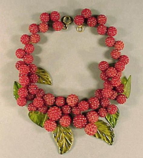 Raspberry Necklace, Ruby Accessories, Bakelite Necklace, Plastic Accessories, Bakelite Brooch, Inexpensive Jewelry, Bakelite Jewelry, Walmart Jewelry, Fruit Jewelry