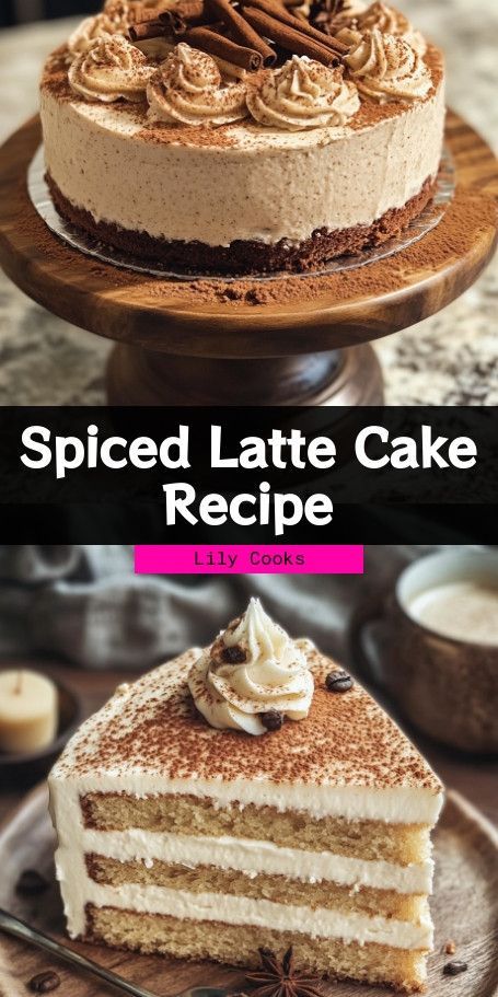 Spiced Latte Cake Recipe - Cozy Fall Dessert Indulge in the warm, comforting flavors of autumn with our Spiced Latte Cake! This delightful recipe combines rich coffee and aromatic spices, topped with creamy frosting. Perfect for gatherings or a cozy evening at home, it’s a slice of café bliss you can create right in your kitchen! Enjoy this seasonal treat today! ..... Pumpkin Spice Latte Cake, Latte Cake, Creamy Frosting, Seasonal Treats, Pumpkin Latte, Dump Cake, Fall Dessert, Fall Desserts, Pumpkin Spice Latte