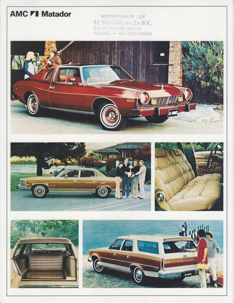 American Motors Matador, sales leaflet, USA, 1978 [no text] American Motor Company, Car Sales, American Motors, Motor Company, Cars For Sale, Classic Cars, Trucks, Cars, Vehicles