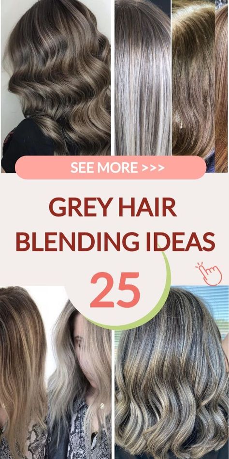 Top 25+ Stunning Grey Hair Blending Ideas for a Chic Look Grey Hair Blending, Hair Blending, Grey Hair Transformation, Silver Blonde Hair, Sophisticated Hairstyles, Grey Hair Inspiration, Hair Color Options, Ponytail Hairstyles Easy, Natural Gray Hair