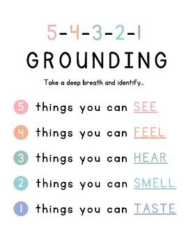 Do you teach social emotional learning or mindfulness? Perfect for when students feel upset, this colorful and calming poster provides a clear and effective grounding strategy to help your students. Ideal for your calm down corner or any spot in your classroom, its an invaluable tool for promoting emotional well-being.  Interested in more Calm Corner Posters?"It is Okay" poster"Triangle Breathing" poster"Calming Strategies" poster"Feelings" poster"Look Around You" poster" I Am" poster"Calm Corne Body Calming Strategies, Calm Down Corner Classroom Furniture, Play Therapy Room Rules, Classroom Safe Space Ideas, Calm Down Corner Visuals, Cool Down Corner Home, Calming Kindergarten Classroom, The Calm Classroom, Calm Down Corner In Classroom