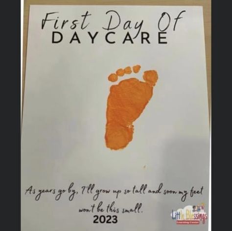 First Day Of Daycare Craft, First Day Of Daycare, Montessori Daycare, Daycare Crafts, First Day, Montessori, One Day, Growing Up