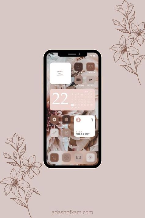 Organised Iphone Home Screen, Aesthetic Wallpaper Iphone Widget Ideas, Iphone Home Screen Widget Ideas, Customizing Iphone Home Screen, Organize Iphone Home Screen Aesthetic, Personalized Iphone Home Screen, Custom Iphone Homescreen Aesthetic, How To Personalize Iphone Home Screen, Aesthetic Home Screen Widgets
