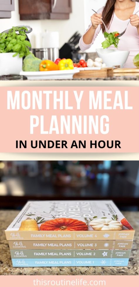 Monthly Meal Planning in Under an Hour - This Routine Life 3 Month Meal Plan, Monthly Food Calendar Meal Planning, Clean Eating Monthly Meal Plan, Meal Plan Tips, Meal Prep Month Menu Planning, Meal Planning Organization, How To Meal Plan For A Month, Meal Planning For A Month, Month Long Meal Plan