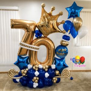 Boy’s Birthday – Balloons For Everything 70th Birthday Balloon Bouquet, Number Balloons Decoration, 15th Birthday Decorations, Royal Celebration, 60th Birthday Decorations, Birthday Decorations For Men, Special Birthday Cakes, Celebration Balloons, Special Events Decor