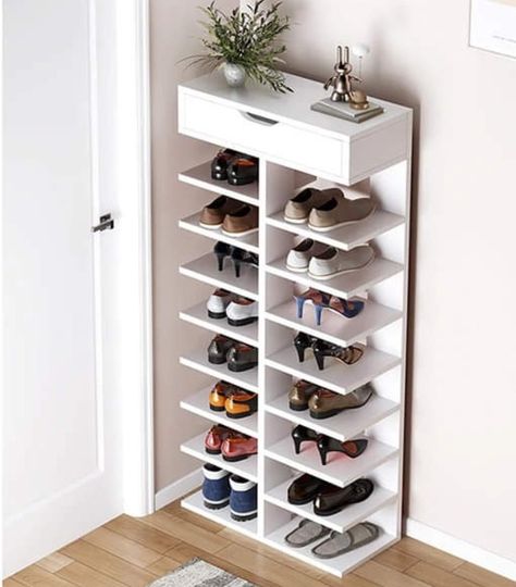 Shoe Storage In Bedroom, Shoe Storage Design, Shoe Rack Ideas, Vertical Shoe Rack, Space Saving Shoe Rack, Wooden Shoe Cabinet, Wooden Shoe Racks, Shoes Storage, Shoe Storage Rack