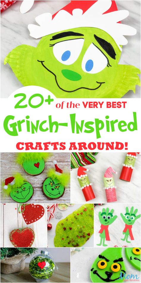 December Crafts Grinch, Easy Grinch Crafts For Adults, Grinch Theme Crafts, Grinch Themed Activities, Grinch Party Crafts, Grinch Themed Crafts For Kids, Kids Grinch Crafts, Easy Grinch Crafts For Kids, Grinch Christmas Party For Kids