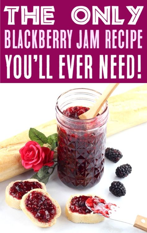 Blackberry Jam Recipe for Canning {The BEST!} - The Frugal Girls Blackberry Jam Recipe Easy, Small Batch Canning, Blackberry Jam Recipe, Homemade Blackberry Jam, Blackberry Jam Recipes, Canning Jam Recipes, Homemade Jams, Blackberry Recipes, Jam Recipes Homemade