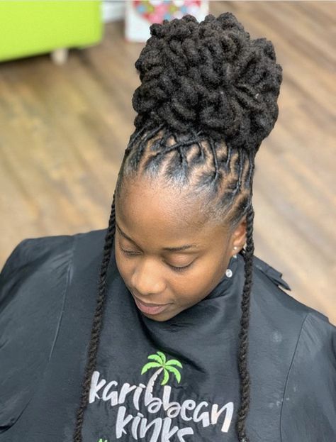 Invisible Locs Updo Hairstyle, Artificial Locs Styling Ideas, Long Dreads Styles For Women Black Loc Hairstyles, How To Style Artificial Dreadlocks, Dreadlock Styles For Women Updo, Artificial Locks Hairstyles, Artificial Locs Hairstyles, Temporary Locs Styles, Artificial Dreads Styles