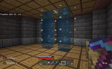 How to make a water elevator in Minecraft 1.18 update How To Make An Elevator In Minecraft, Minecraft Bubble Elevator, Minecraft Water Elevator Design, Minecraft Elevator Design, Minecraft Water Elevator, Minecraft Elevator, Minecraft Storage, Minecraft Decor, Gate Images