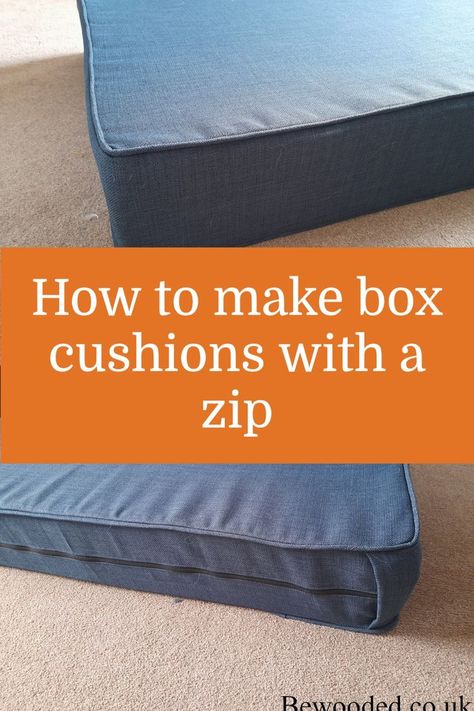 Diy Storage Bench Seat, Bench Cushions Outdoor, Make Box, Bench Cushion Cover, Patio Cushion Covers, Diy Cushion Covers, Wicker Chair Cushions, Cushion Tutorial, Daybed Cushion