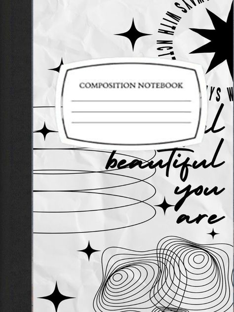 Goodnotes Cover Composition, Composition Book Template Aesthetic, Digital Composition Notebook Cover, Aesthetic Composition Notebook Cover, Diary Cover Template, Note Book Ideas Cover, Diary Design Cover, Study Notebook Cover, School Notebook Ideas Cover