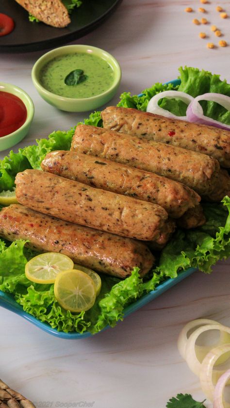 Chicken Seekh Kabab, Seekh Kabab Recipe, Seekh Kabab, Kabab Recipe, Steamed Chicken, Pinterest Recipes, Foodie Recipes, Food Presentation, Smooth Texture