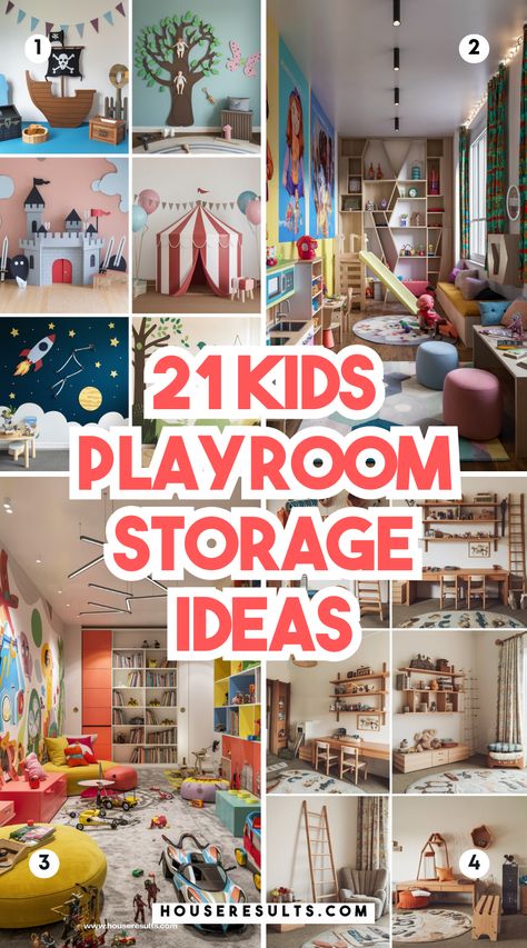 Maximize your kids’ playroom storage with these clever ideas! 🏠🧸 From toy organizers to space-saving furniture, find the best storage options to keep things neat and clutter-free. Save this pin for all your playroom organization tips! 📌✨ Playroom With No Windows, Closet To Play Area, Toddler Storage Ideas Toy Organization, Small Playroom Design Ideas, Kids Play Area In Living Room Ideas, Kids Toy Closet Organization, Kids Playroom Decor Ideas, Office Toy Room Combo, Small Space Toy Storage Ideas