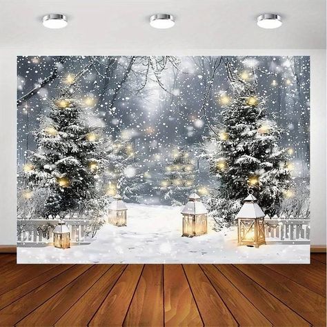 Temu | Explore the Latest Clothing, Beauty, Home, Jewelry & More Christmas Stage Decorations, Backdrop Winter Wonderland, Forest Backdrop, Trees Photography, Photo Studio Lighting, Christmas Stage, Winter Backdrops, Forest Backdrops, Church Stage Design