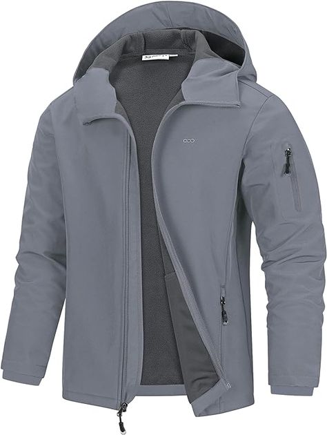 Limited time deal $47.99 (20%Off)(List Price $59.99) 33,000ft Men's Hooded Softshell Jacket Waterproof Lightweight Insulated Windbreaker Fleece Lined Rain Shell Jacket Softshell Jacket, Mens Hooded, Shell Jacket, Soft Shell Jacket, Winter 2024, Windbreaker Jacket, Limited Time, Shells, Free Shipping