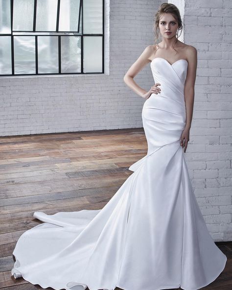 Introducing Cecilia, part of the 2019 Badgley Mischka Bridal Collection -- available at retailers this fall. #bride #badgleymischkabride… Badgley Mischka Bridal, Badgley Mischka Dress, Trumpet Wedding Dress, Blush Bridal, Wedding Dresses Photos, Wedding Dresses Strapless, Couture Wedding, Mermaid Gown, Dress Picture