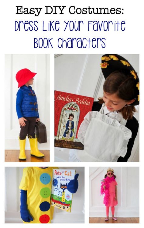 DIY Costumes Inspired By Favorite Book Characters - The Chirping Moms Best Storybook Character Costumes, 3rd Grade Book Character Costumes, Dress Like Book Character Kids, Easy Book Character Costumes For Boys, Book Character Day For Boys, Dress Like A Book Character For Kids, Easy Diy Book Character Costumes, Dress Up Like A Book Character, Easy Book Character Costumes For Kids