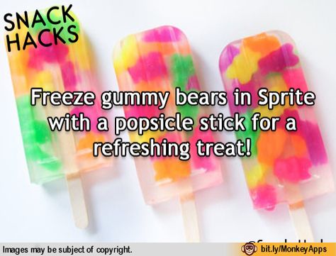 Cool Food Hacks, Wallpaper Food, Snack Hacks, Summer Snacks, Sweet Snacks Recipes, Think Food, Fun Baking Recipes, Easy Baking Recipes, Gummy Bears