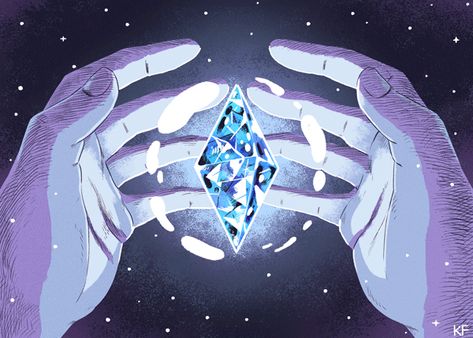 Magic Crystal on Behance 3d Pokemon, Ice Magic, Magic Aesthetic, Foto Poses, Magic Art, Aesthetic Gif, 판타지 아트, الرسومات اللطيفة, Anime Scenery