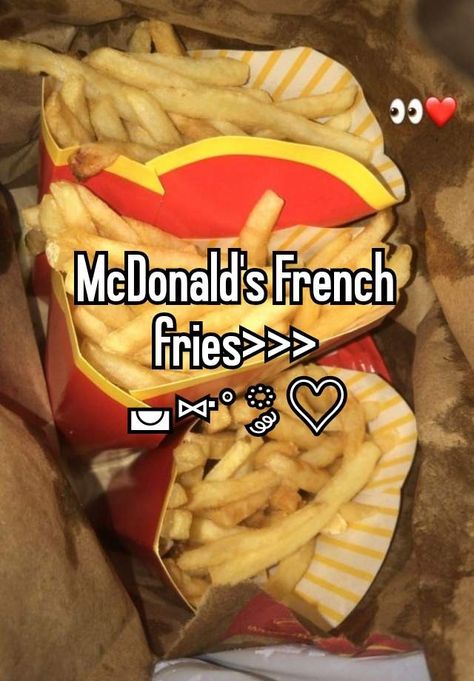 #food #frenchfries #fries #mcdonalds #mcdonaldsfries #whisper Mcdonald’s Fries, Food Whispers, Fries Mcdonalds, Mcdonalds Aesthetic, Mcdonald French Fries, Food Fast Food, Mcdonalds Fries, Hit Different, Food Therapy