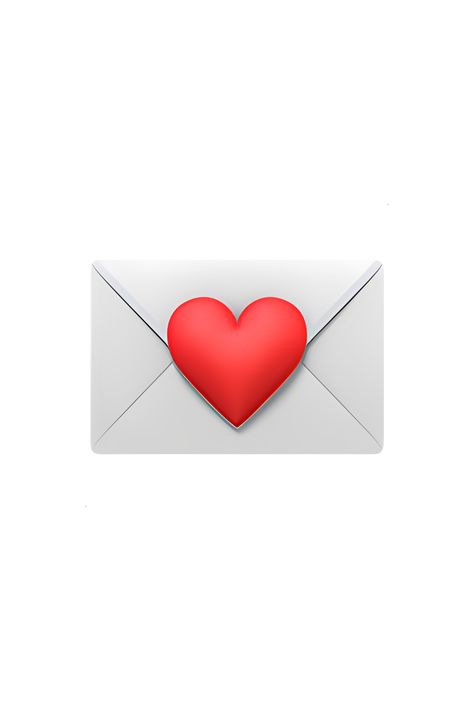 Message Envelope, Emoji Heart, Envelope Sticker, Love Iphone Emoji, Letter Emoji, Red Heart Emoji, Iphone Emoji Love, Iphone Love Emoji, Iphone Emoji Png