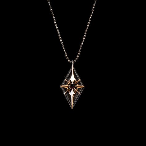 Garnet Guiding Star Necklace, 925k Sterling Silver, men's jewelry STAR Collection Each piece of the Star collection is handmade, inspired by the Pole star, the symbol of showing the safe way used for navigation and navigation throughout history, and Sirius, the brightest star of the sky, which means honor, leadership, wealth and loyalty. KANO jewelry is assembled by master jewelers in our workshop. Star Locket, North Star Necklace, Jewelry Star, Necklaces For Men, Pole Star, Magical Jewelry, Jewelry Lookbook, Star Jewelry, Fantasy Jewelry